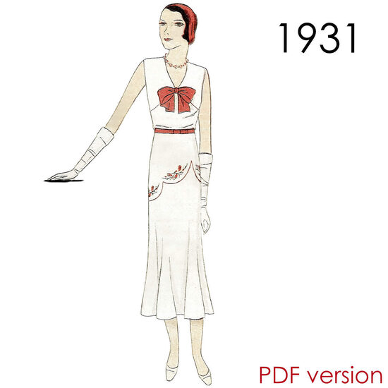 1931 Dress.  Bust 102 cm (40.2")
